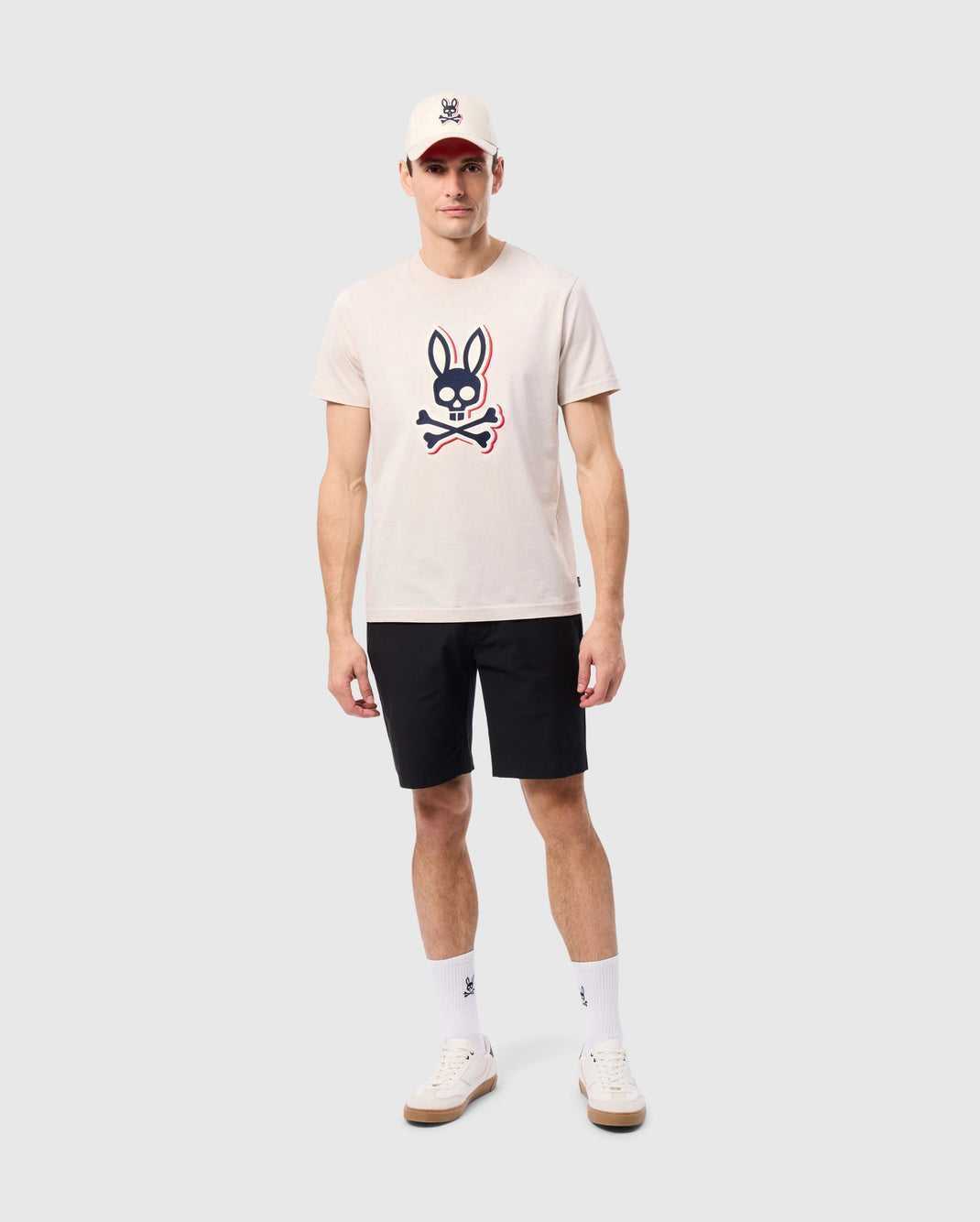 Tees Psycho Bunny Kayden Graphic Tee Beige Homme | DGM-15632526